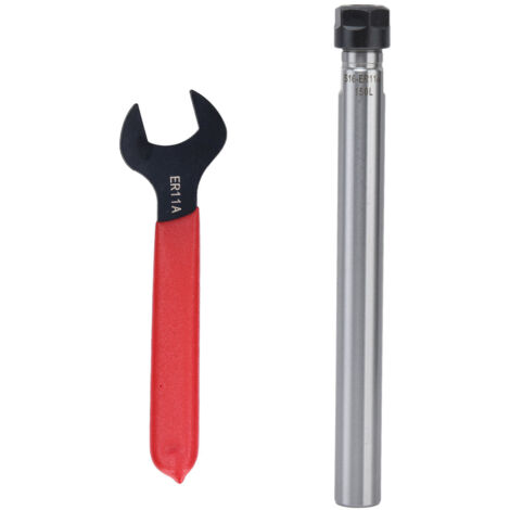 Porte‑outil à queue droite ER11 avec extension 150mm pour tours et fraiseuses CNC C16‑ER11A‑150L