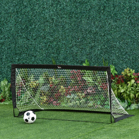 Porterías de Fútbol Plegables para Niños y Adultos con Bolsa de Transporte para Exterior Jardín Entrenamiento Negro