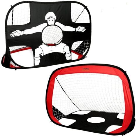 GNC HOME Porterías Plegables 2 en 1 + Clavos: Regalo para Niños Futbolistas [Pack 2] Regalo perfecto para niños y niñas futbolistas: porterías de fútbol plegables 2 en 1 con clavos. Entrenamiento de futbol