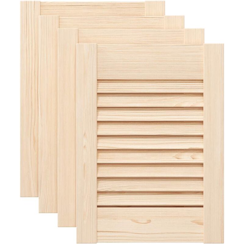 Portes d'armoire à persiennes 4 pcs 39,5x29,5 cm pin massif vidaXL