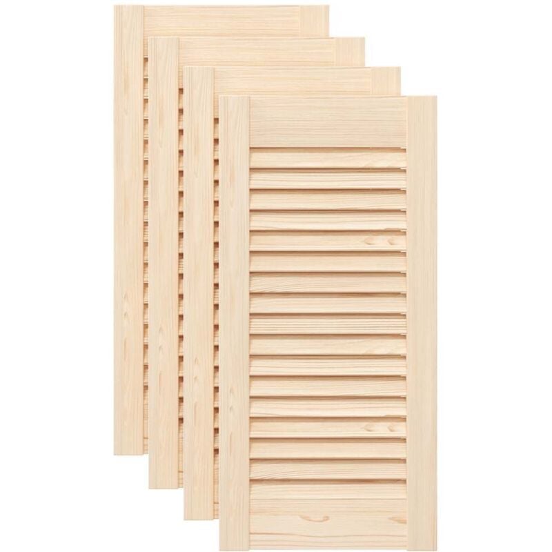Portes d'armoire à persiennes 4 pcs 61,5x29,5 cm pin massif Vidaxl