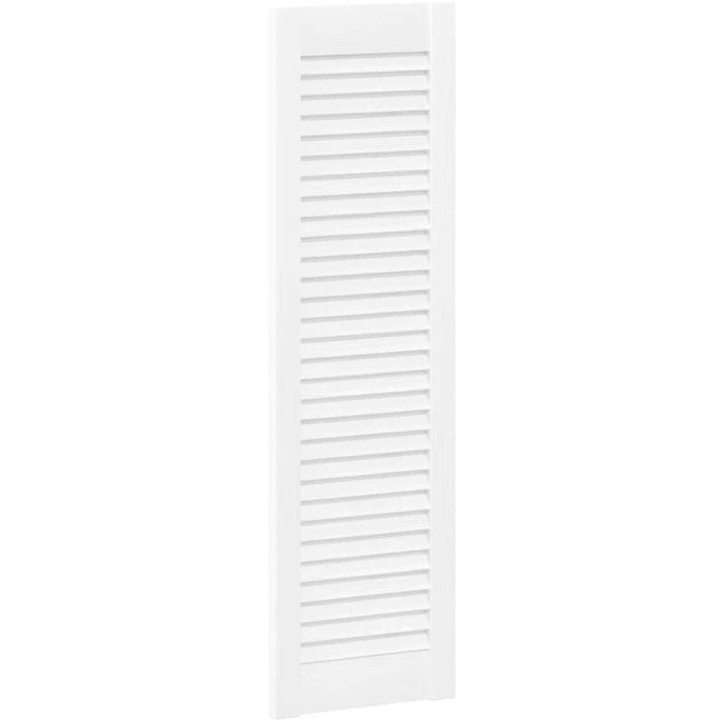Portes d'armoire à persiennes 2 pcs blanc 99x29,5 cm Vidaxl