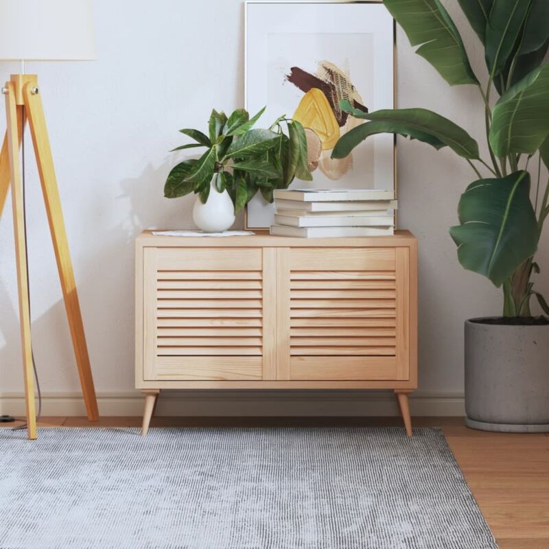 Portes d'armoire à persiennes 2 pcs 39,5x39,4 cm pin massif Vidaxl