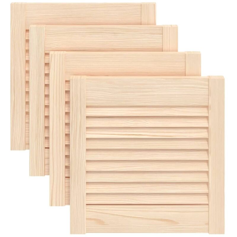 Vidaxl - Portes d'armoire à persiennes 4 pcs 39,5x39,4 cm pin massif