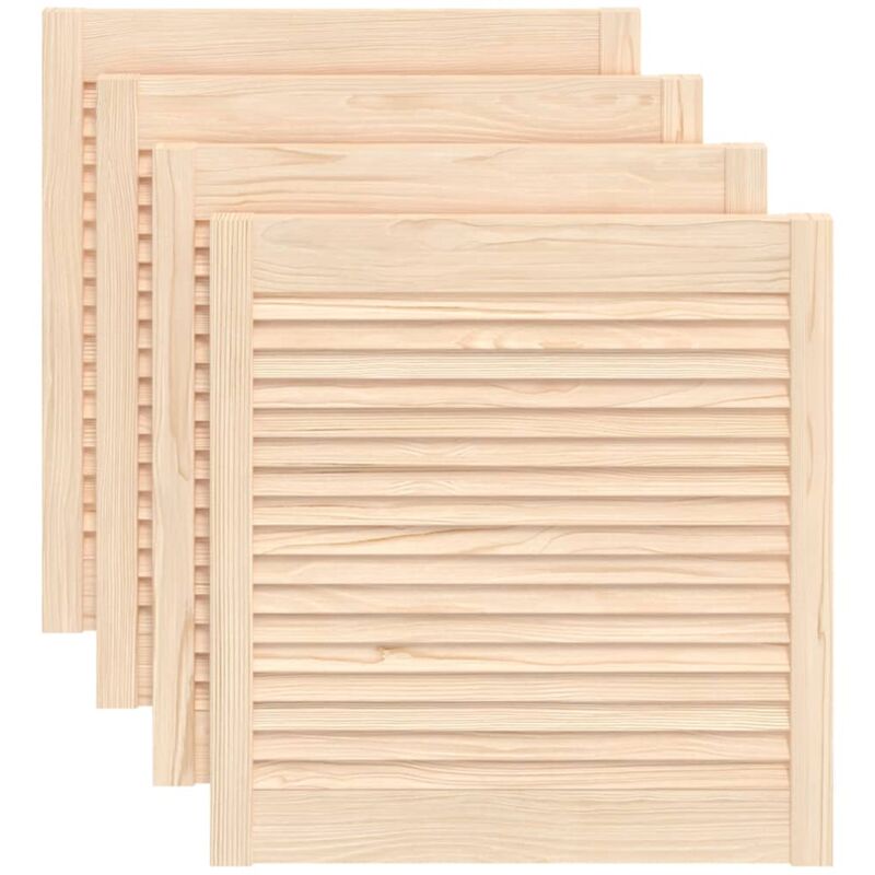 Vidaxl - Portes d'armoire à persiennes 4 pcs 61,5x59,4 cm pin massif