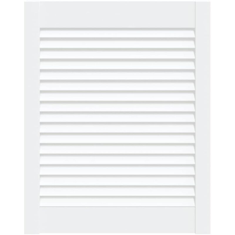 Porte à persiennes Bois de pin massif Blanc 61,5x49,4 cm Vidaxl