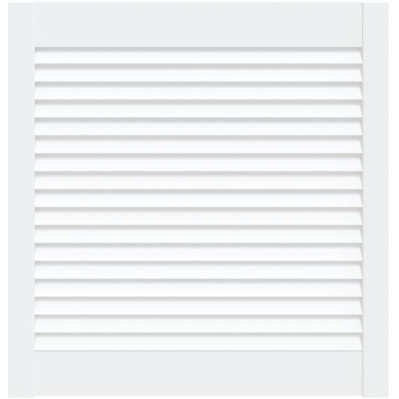Porte d'armoire à persiennes blanc 61,5x59,4 cm pin massif Vidaxl