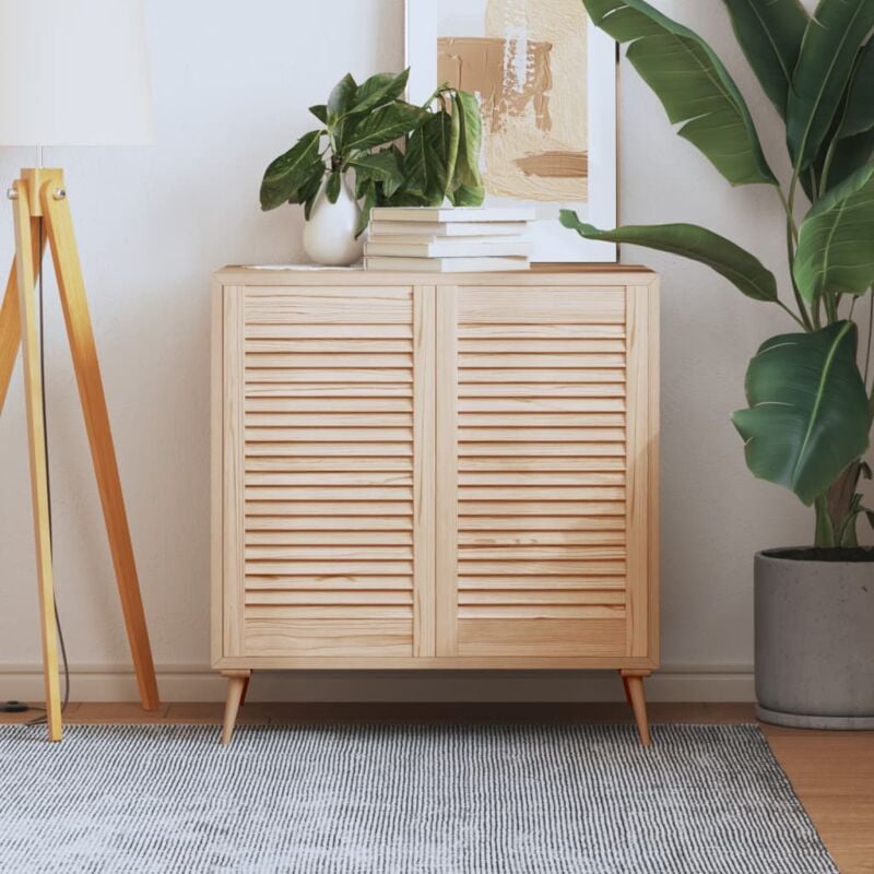 Portes d'armoire à persiennes 2pcs 69x39,4cm bois de pin massif Vidaxl