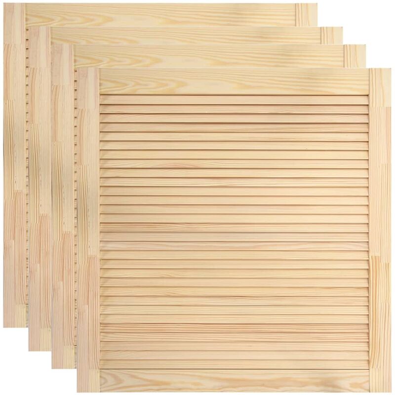 Portes à persiennes 4 pcs Bois de pin massif 61,5x59,4 cm