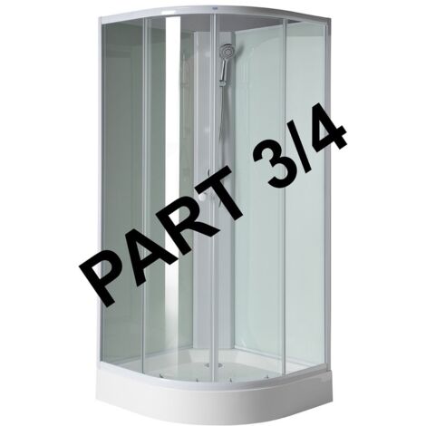 Portes AIGO et pièces fixes verre clair, joints, profilés, composant 3/4