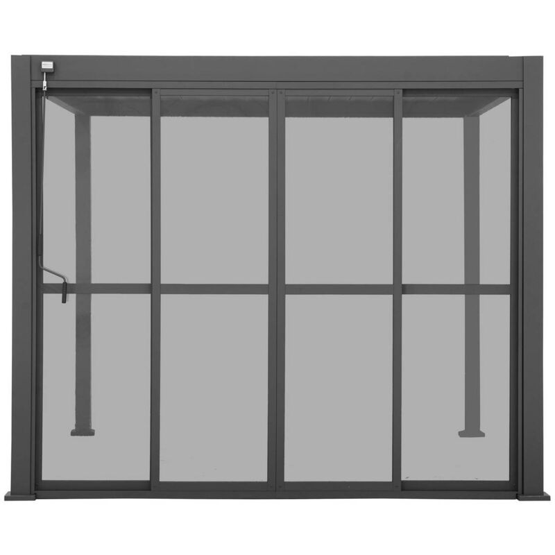 Hesperide - Portes coulissantes pour Evora grand modèle graphite - 1 3 côté - l. 236,5 x H279cm - Hespéride