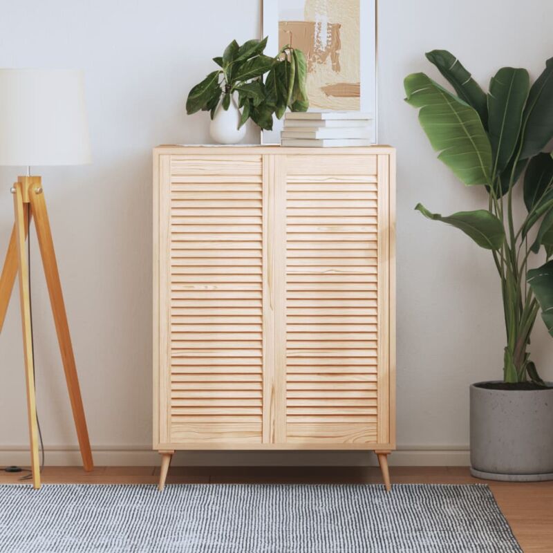 Portes d'armoire à persiennes 2 pcs 99,3x39,4 cm pin massif CFW82273