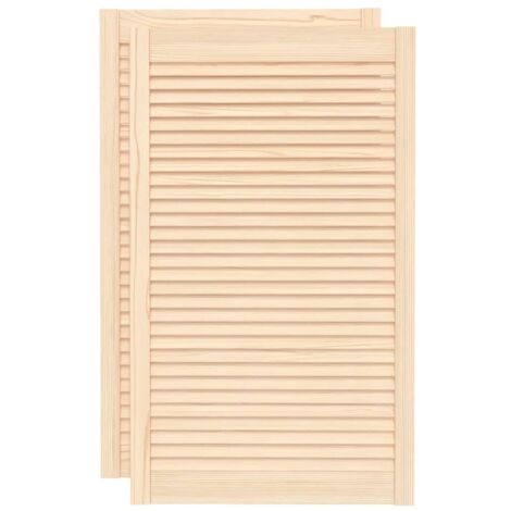 Portes d'armoire à persiennes 2 pcs 99,3x59,4 cm pin massif CFW89452