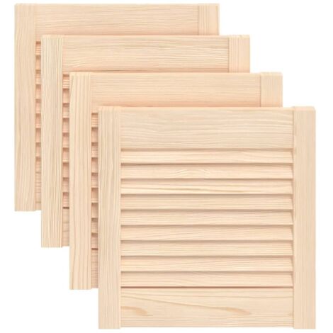 Portes d'armoire à persiennes 4 pcs 39,5x39,4 cm pin massif CFW11959