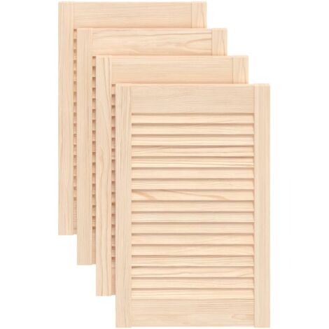 Portes d'armoire à persiennes 4 pcs 61,5x39,4 cm pin massif CFW57251
