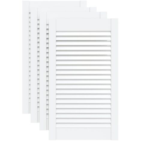 Portes d'armoire à persiennes 4 pcs blanc 69x39,4 cm pin massif CFW67766