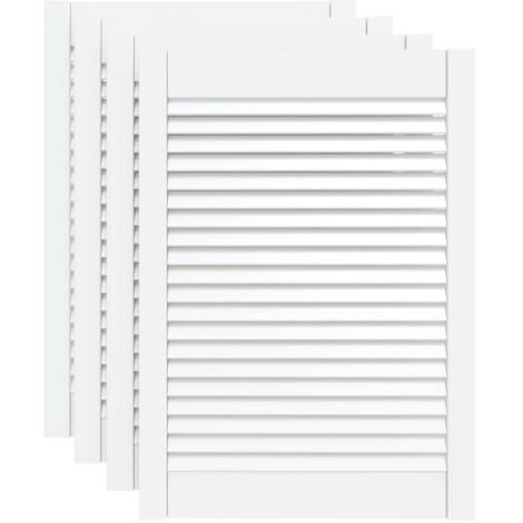Portes d'armoire à persiennes 4 pcs blanc 69x49,4 cm pin massif CFW41148