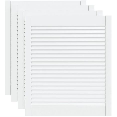 Portes d'armoire à persiennes 4 pcs blanc 69x59,4 cm pin massif CFW11186