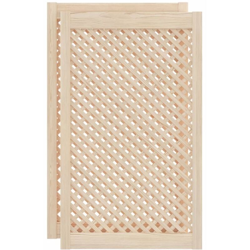Vidaxl - Portes d'armoires en treillis 2 pcs 59,5x99 cm pin massif
