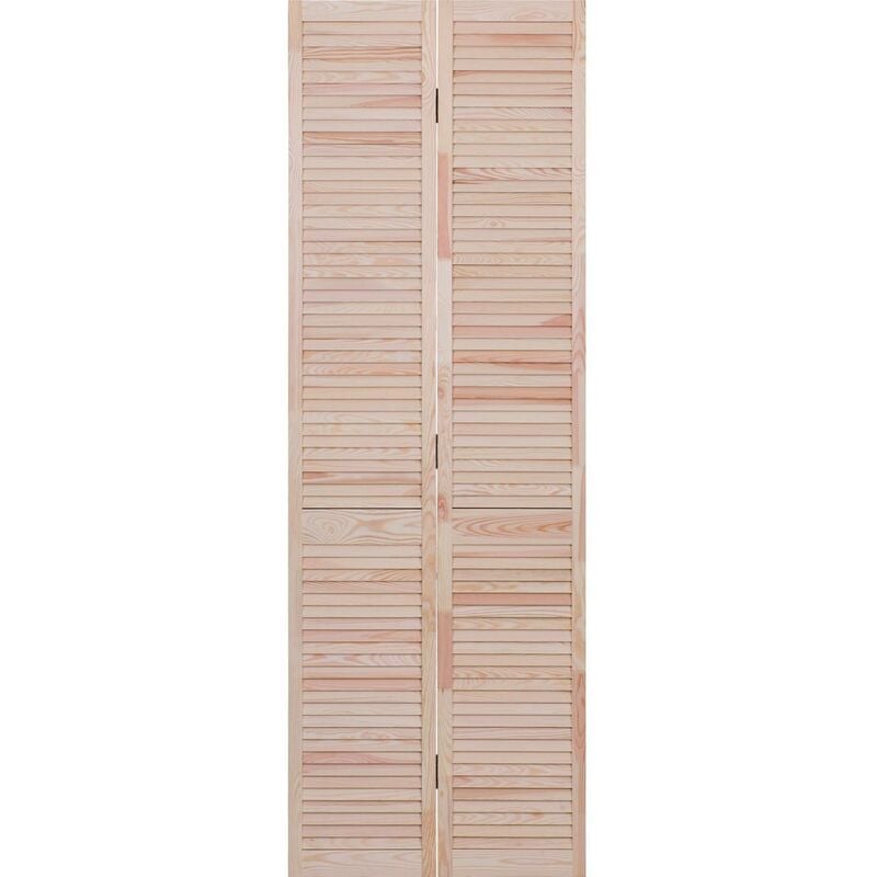 Portes De Placard Persiennées Pliantes En Pin 61 Cm