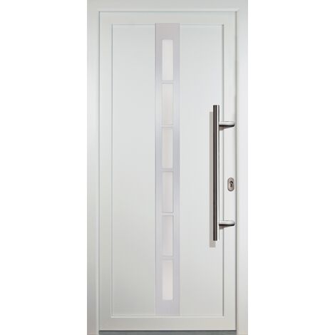 Portes d'entrée  aluminium modèle 38, intérieur: blanc, extérieur: blanc
