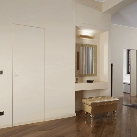 Portes insonorisées AGRÉÉ 32 db MUR SATINÉ 90x210 TIRER A GAUCHE