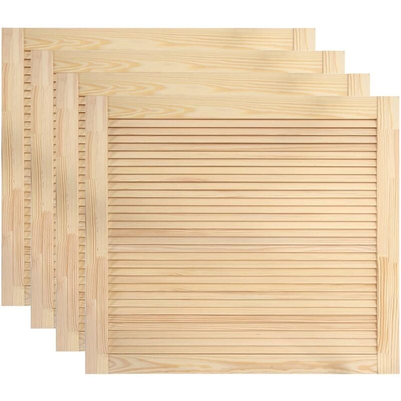 Portes à persiennes 4 pièces bois de pin massif 39,5x49,4 cm