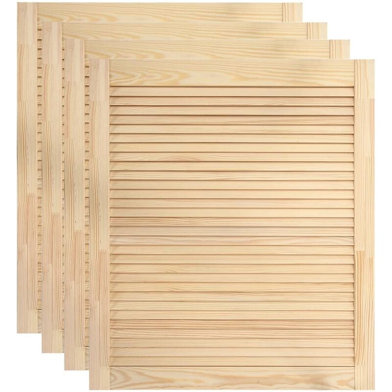 Portes à persiennes 4 pièces bois de pin massif 69 x 59,4 cm