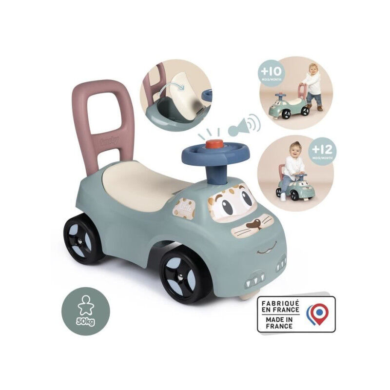 Porteur Trotteur Little Smoby Auto - Coffre sous la selle + siege - Klaxon - a partir de 10 ans - Fabrication française