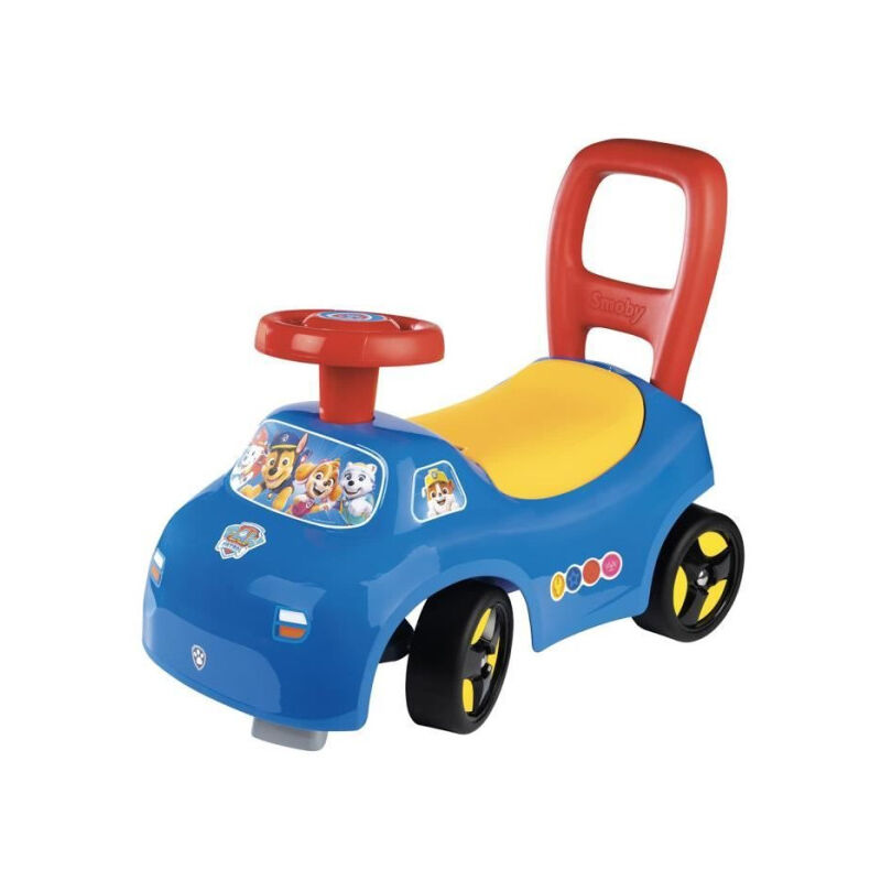 Porteur Trotteur Smoby auto enfant 2 en 1 - Pat' Patrouille - Coffre sous la selle - Des 10 mois - Fabrication française