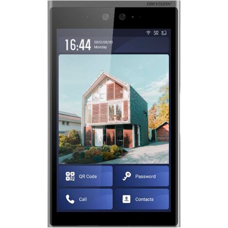 Portier vidéo IP WiFi Android pour appartements - Caméra 2 Mpx  Audio bidirectionnel - Faciale, carte MF, QR et PIN  2 relais - Application mobile via le moniteur - Ecran IPS 10" tactile  500 appartem