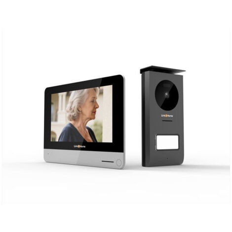 Portier vidéo WiFi avec écran - LINK2HOME - Écran tactile 7'' - Notification smartphone - Caméra 1080p grand angle 120°
