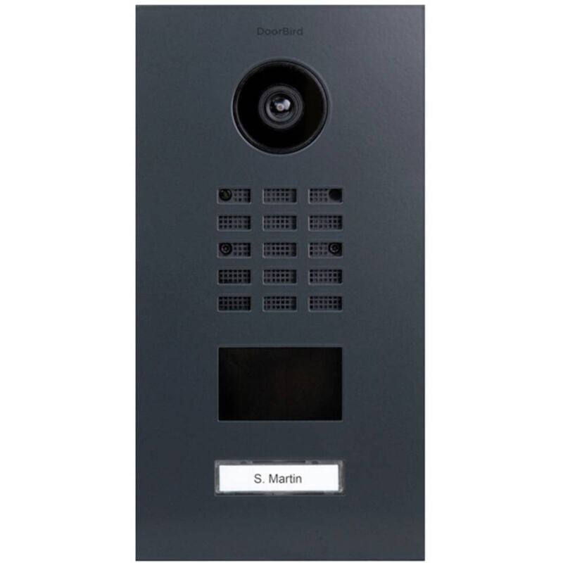D2101V Interphone vidéo ip Ethernet Station extérieure acier inoxydable, ral 7016 (satiné) W493152 - Doorbird