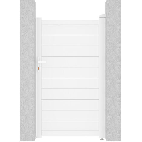 Portillon 1m EIGER H.180cm aluminium blanc