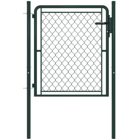 Portillon Acier 100x100 cm Vert vidaXL