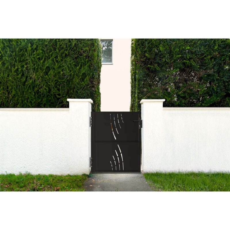 Portillon acier 1m nali veleta H.120cm Noir mat