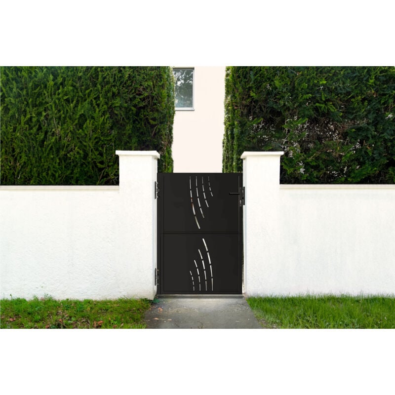 Portillon acier 1m nali veleta H.140cm Noir mat