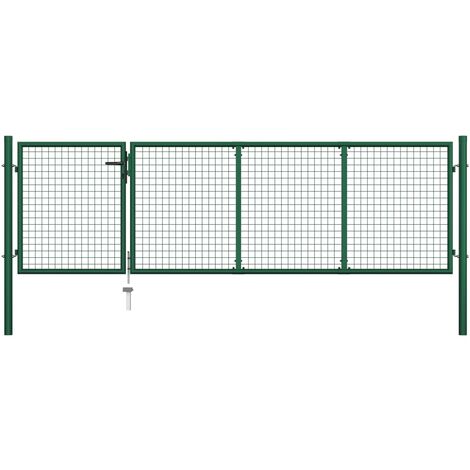 Portillon Acier 350x100 cm Vert