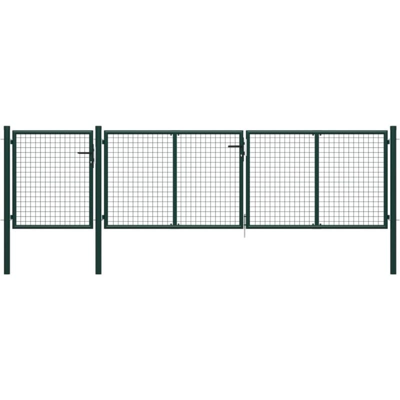 Vidaxl - Portail de jardin Acier 400 x 75 cm Vert