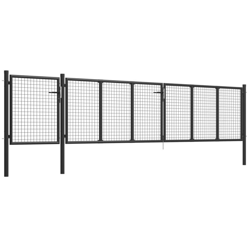 Vidaxl - Portail de jardin Acier 500 x 100 cm Anthracite