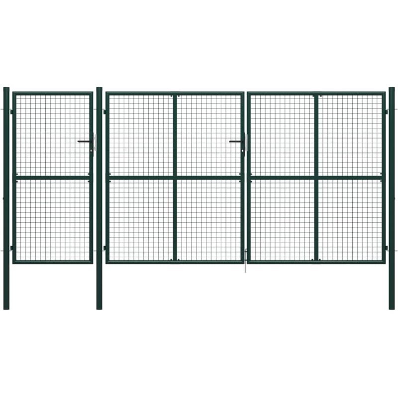 Vidaxl - Portail de jardin Acier 400 x 150 cm Vert