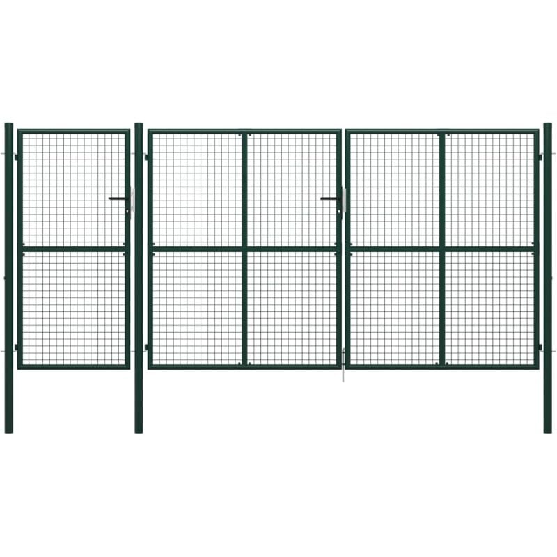 Vidaxl - Portail de jardin Acier 400 x 200 cm Vert