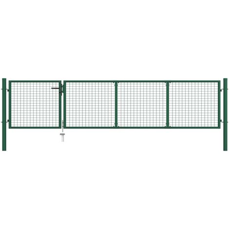 Portillon Acier 350x75 cm Vert