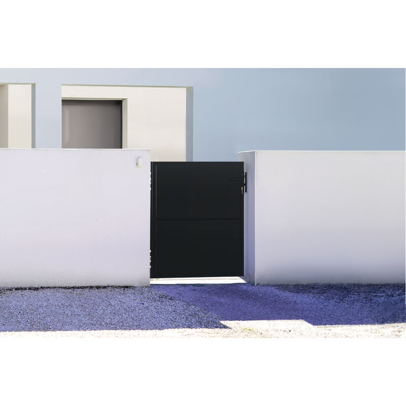 Portillon acier nali 100 x 120cm Noir Mat