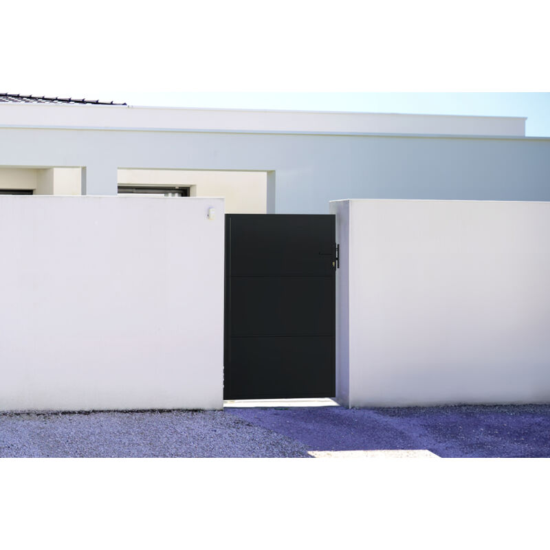 Portillon acier nali 100 x 160cm Noir Mat