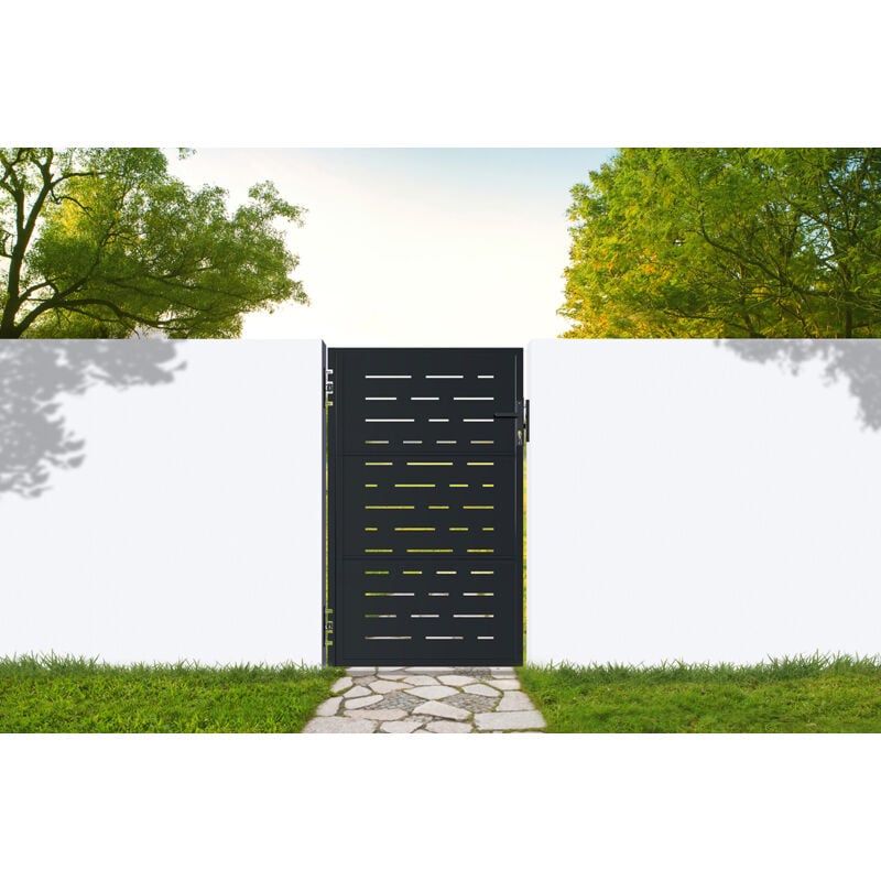 Portillon acier nali arlberg 100 x 160cm Noir mat