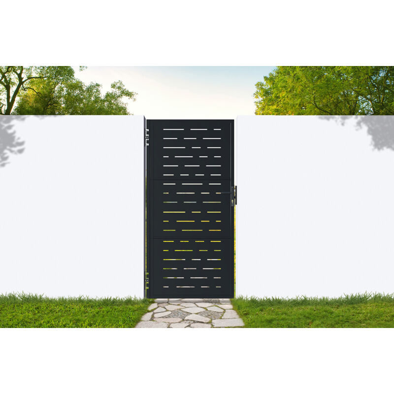 Portillon acier nali arlberg 100 x 200cm Noir mat