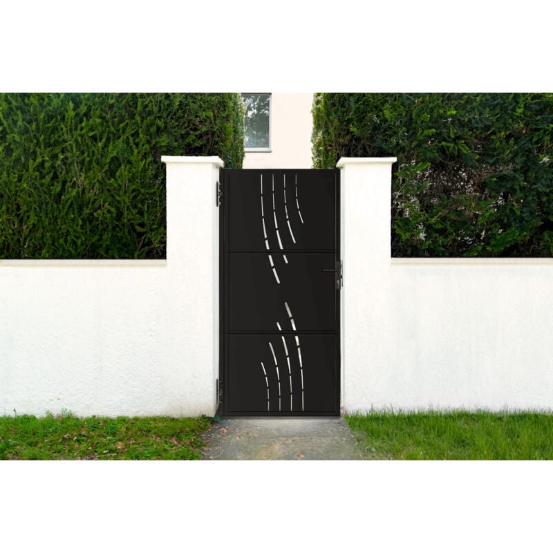 Portillon acier nali veleta 100 x 200cm Noir mat