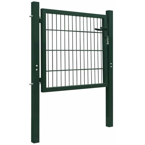 Portillon Acier Vert 100x100 cm