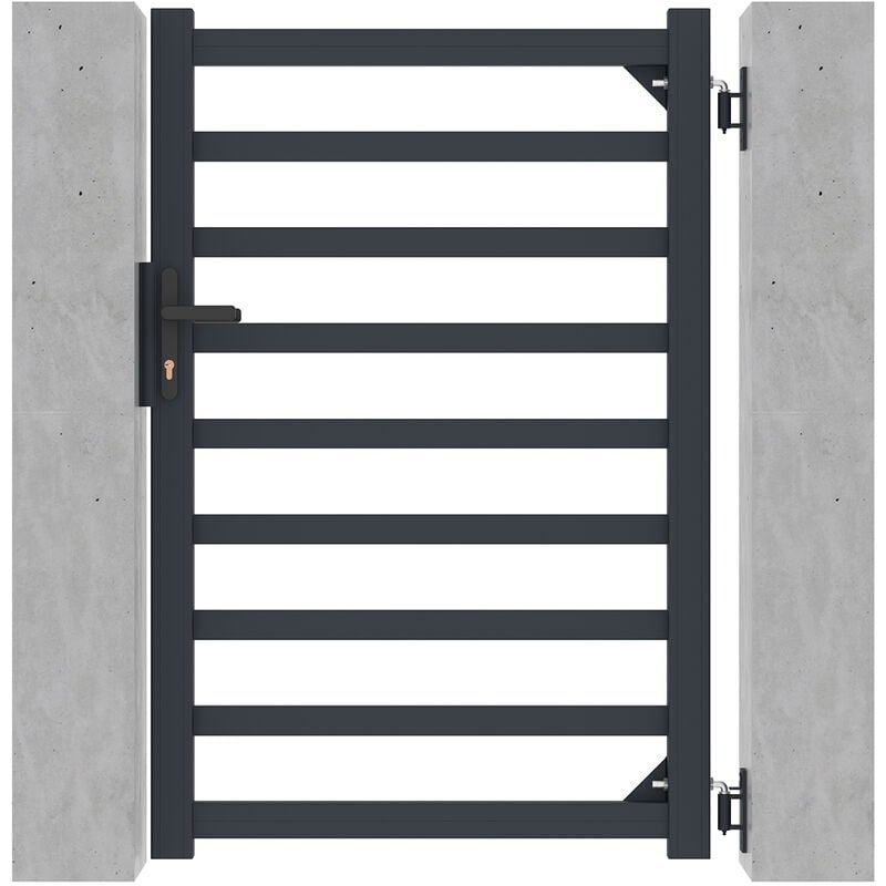 Portillon aluminium 1m antelao 100x140cm gris